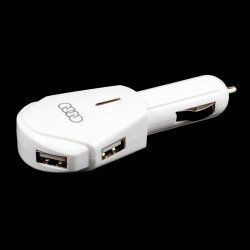 4 USB Output Car Charger Adapter (White)